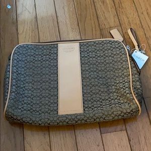 Authentic Coach Brown Clutch or Makeup Bag